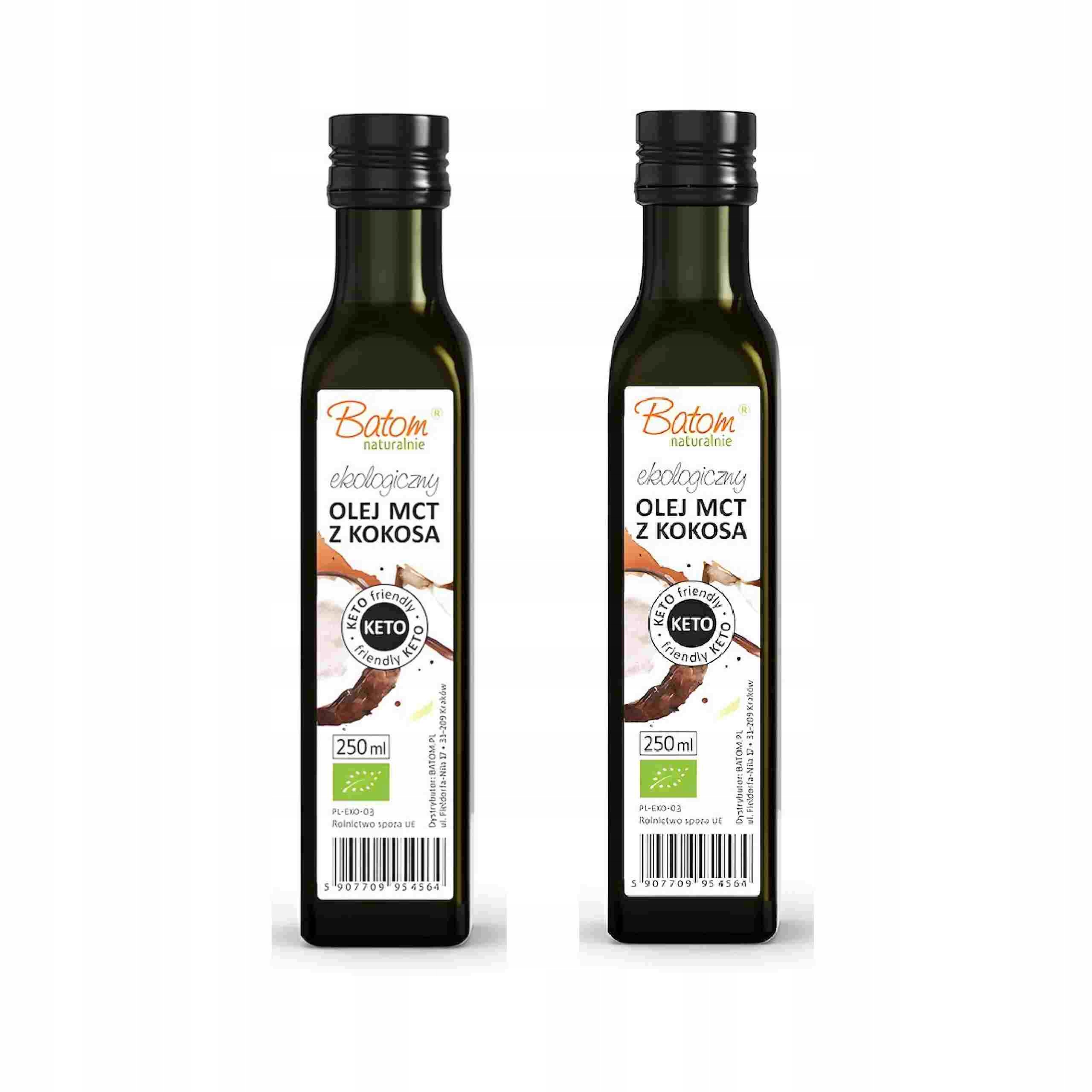 2x Olej Kokosowy Mct Keto Bio 250 ml Batom