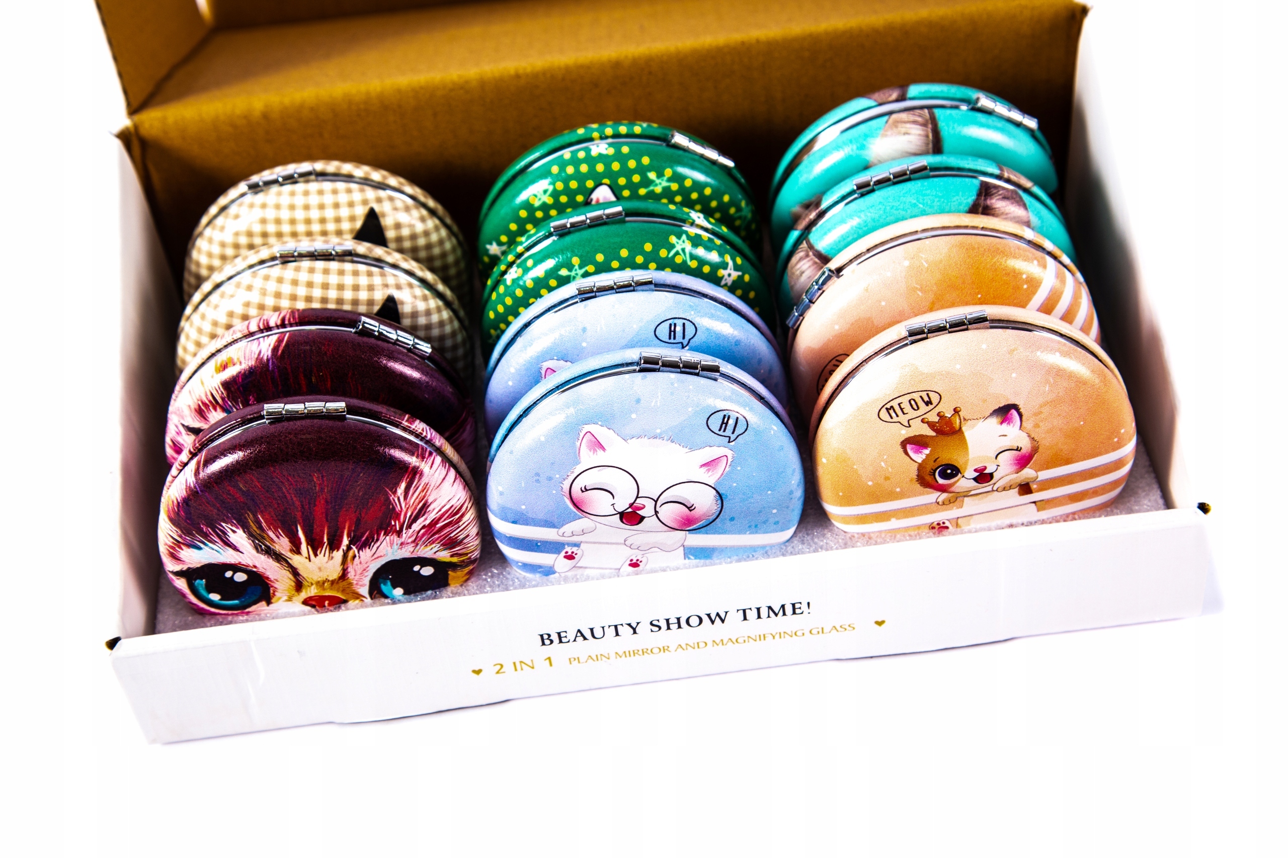 LUSTERKO PODRĘCZNE KOTKI do torebki RÓŻNE WZORY Marka Midex