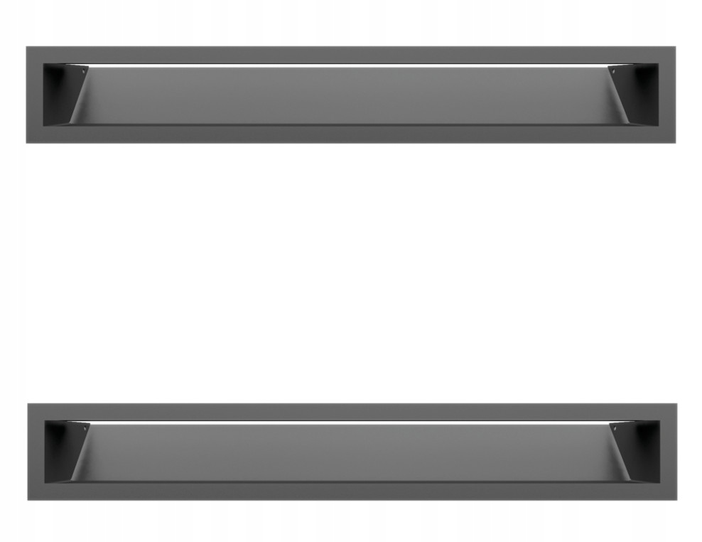 Krbová mřížka Luft jednoduchá grafitová 2ks 9x60