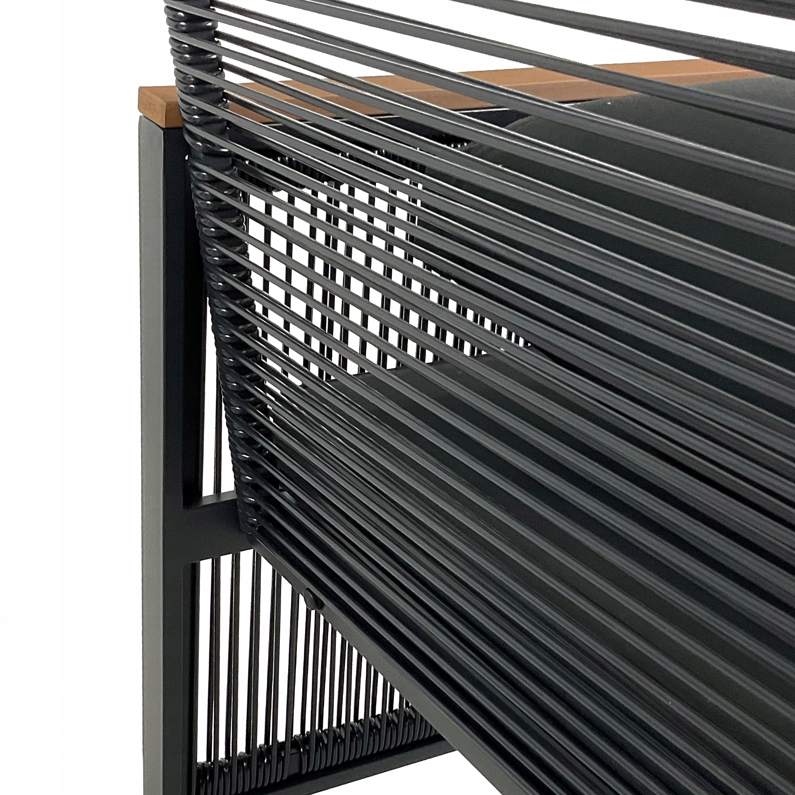 MODUŁOWY ZESTAW MEBLI OGRODOWYCH STÓŁ FOTEL DO OGRODU TARASU CUBA CZARNY Producent Kontrast