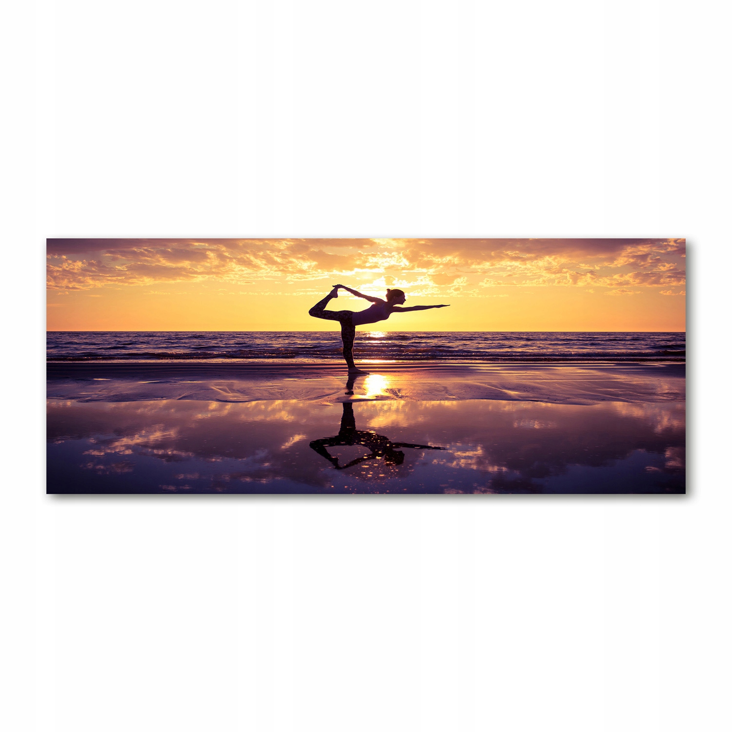 

Foto obraz akryl zdjęcie Joga na plaży 125x50 cm