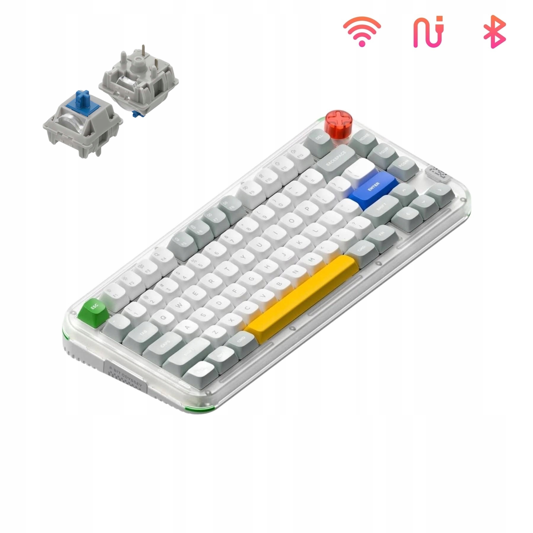 Nuphy Kick75 Klawiatura Mechaniczna Bezprzewodowa High NuPhyIO Silver