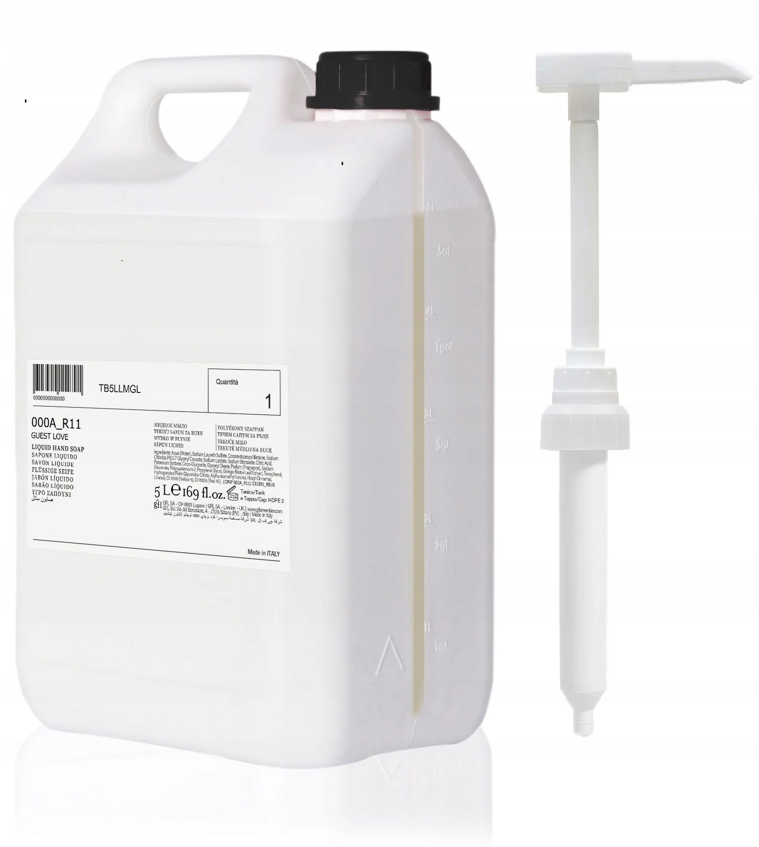 Guest Love 5L Mýdlo s Ginko Biloba Pumpička na 5litrové lahve Gfl