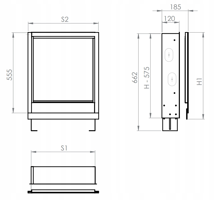 Szafka natynkowa z miejscem na listwę sterującą - 13-14 obwodów Sigma-Li Marka Sigma-Li