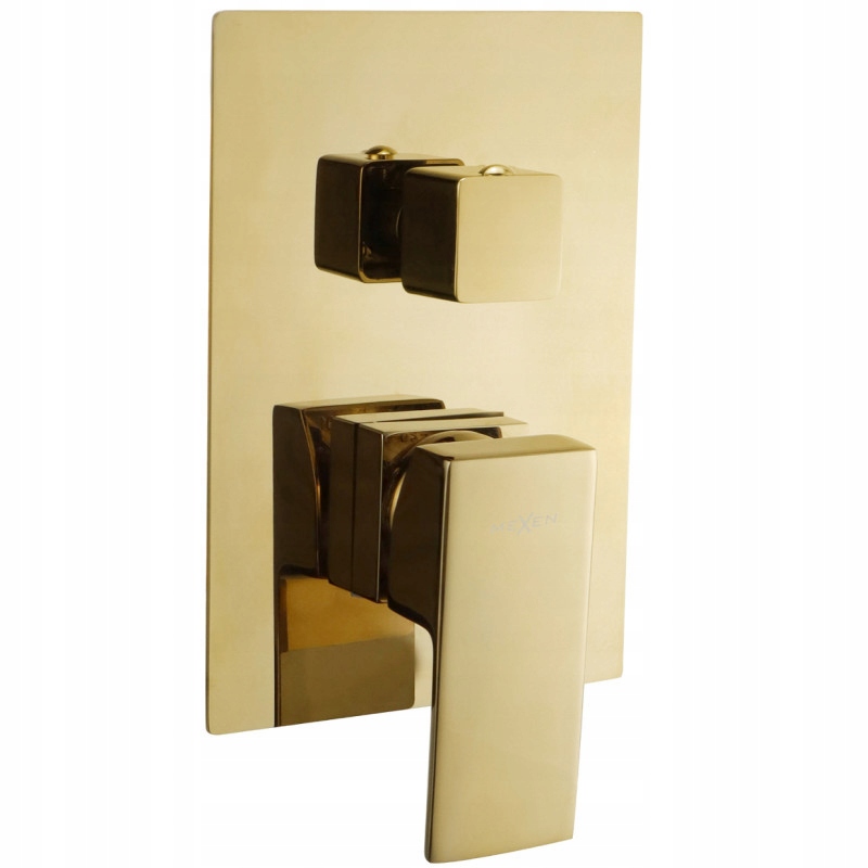 Mexen Uno vanová podomítková baterie, Zlatá