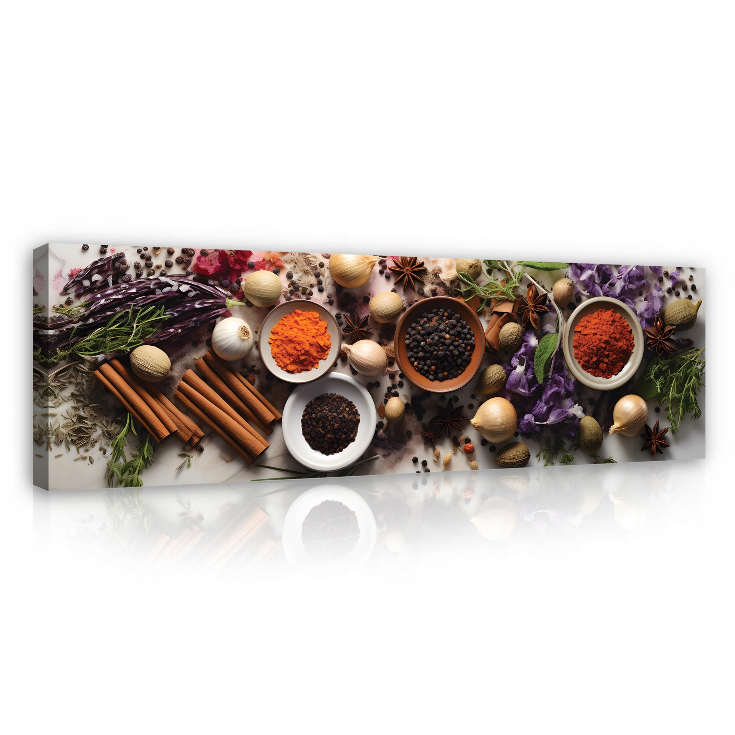 Obraz Bylinky Koření Do Kuchyně Moderní Na Plátně Zeď Dlouhý 145x45