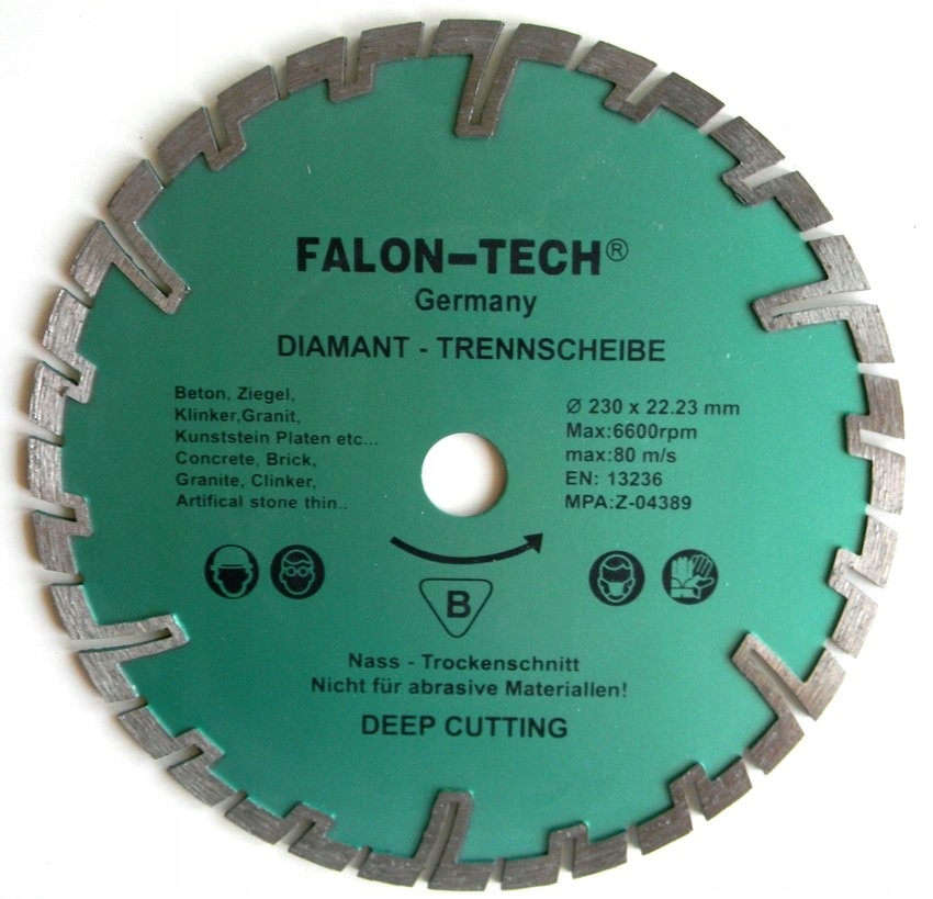 

Tarcza Diamentowa 230/22,2 Głębokie Cięcie Segment