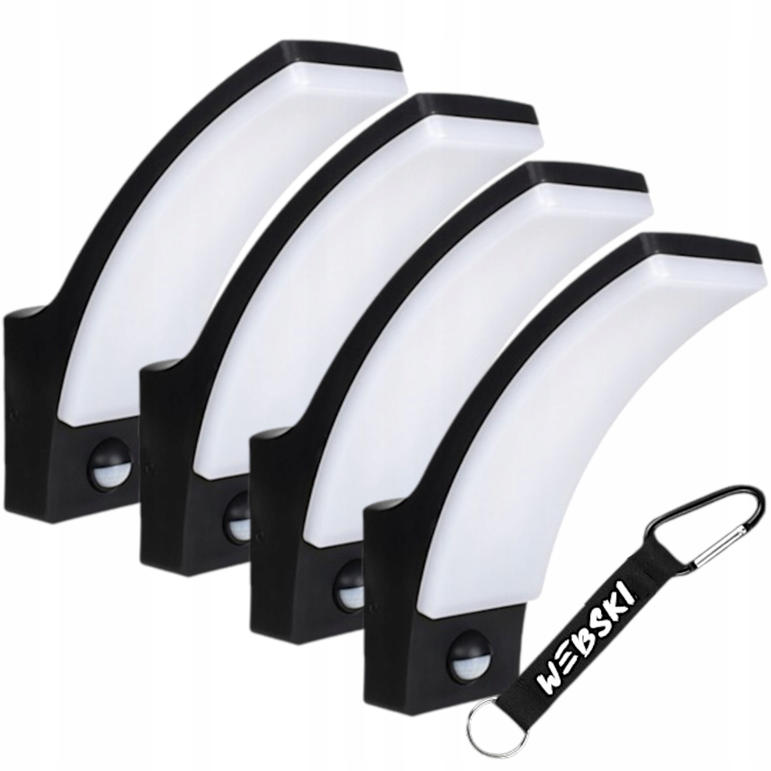 4x Led venkovní nástěnné svítidlo Fasádní lampa se senzorem pohybu soumraku