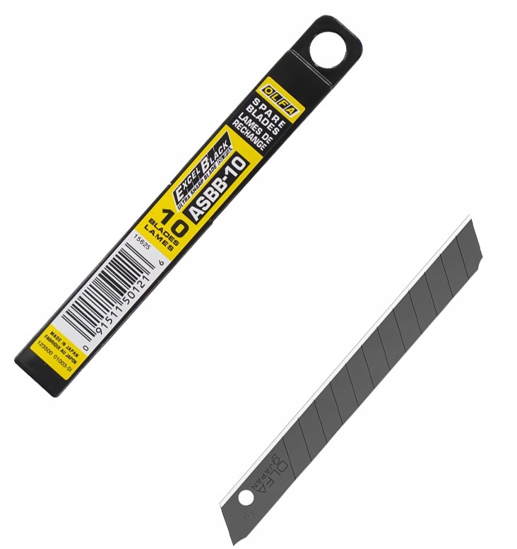 

Olfa Ostrza Segmentowe Czarne ASBB-10 9mm 10szt