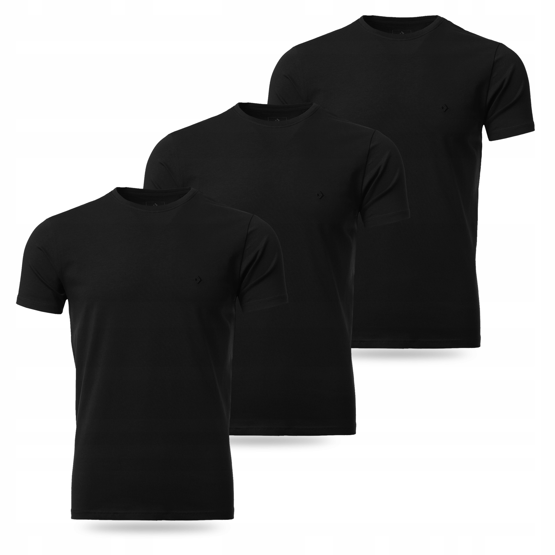 Tričko Pánské Černé S Krátkým Rukávem, Tričko Bez Vzoru Moraj R.xl 3-BALENÍ