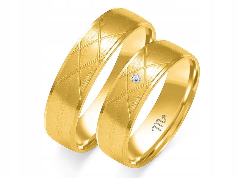 

Złota obrączka nowoczesna ślub 14K 585 r 23 24 25