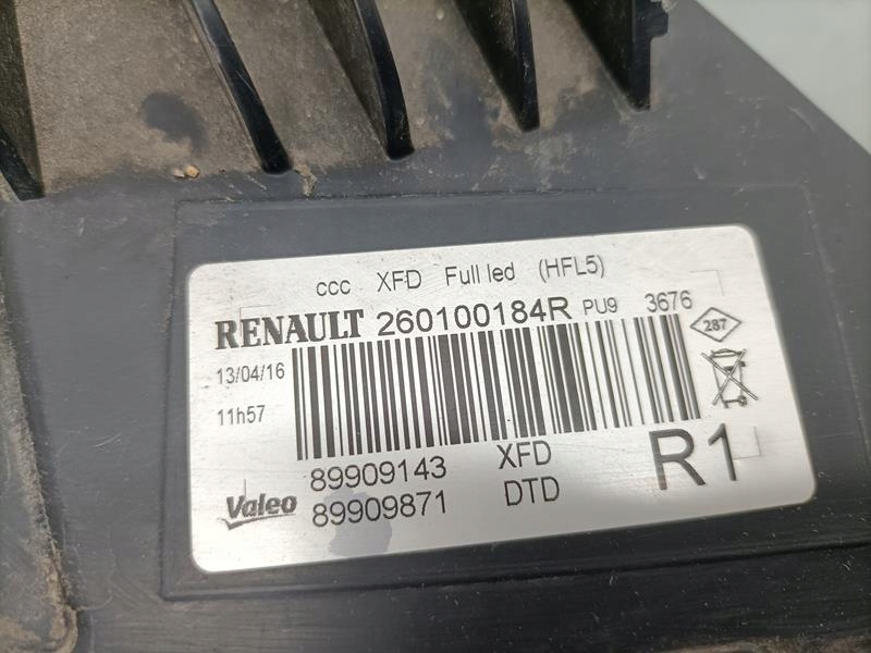 LAMPA PRAWY PRZÓD FULL LED TALISMAN 260100184R Producent części Renault OE