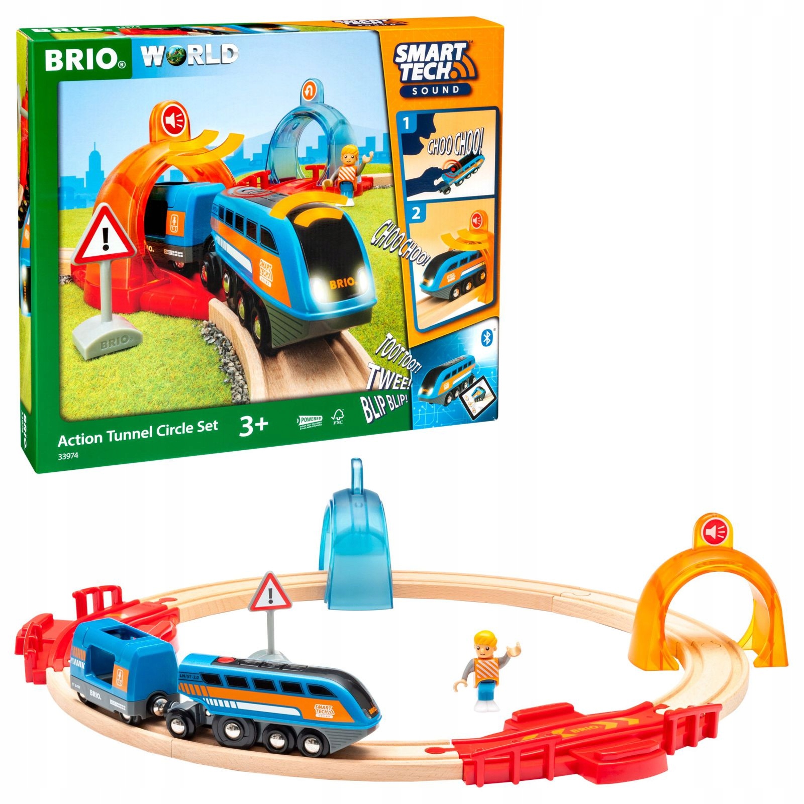 BRIO - SMART TECH SOUND ACTION TUNNEL CIRCLESET (33974)