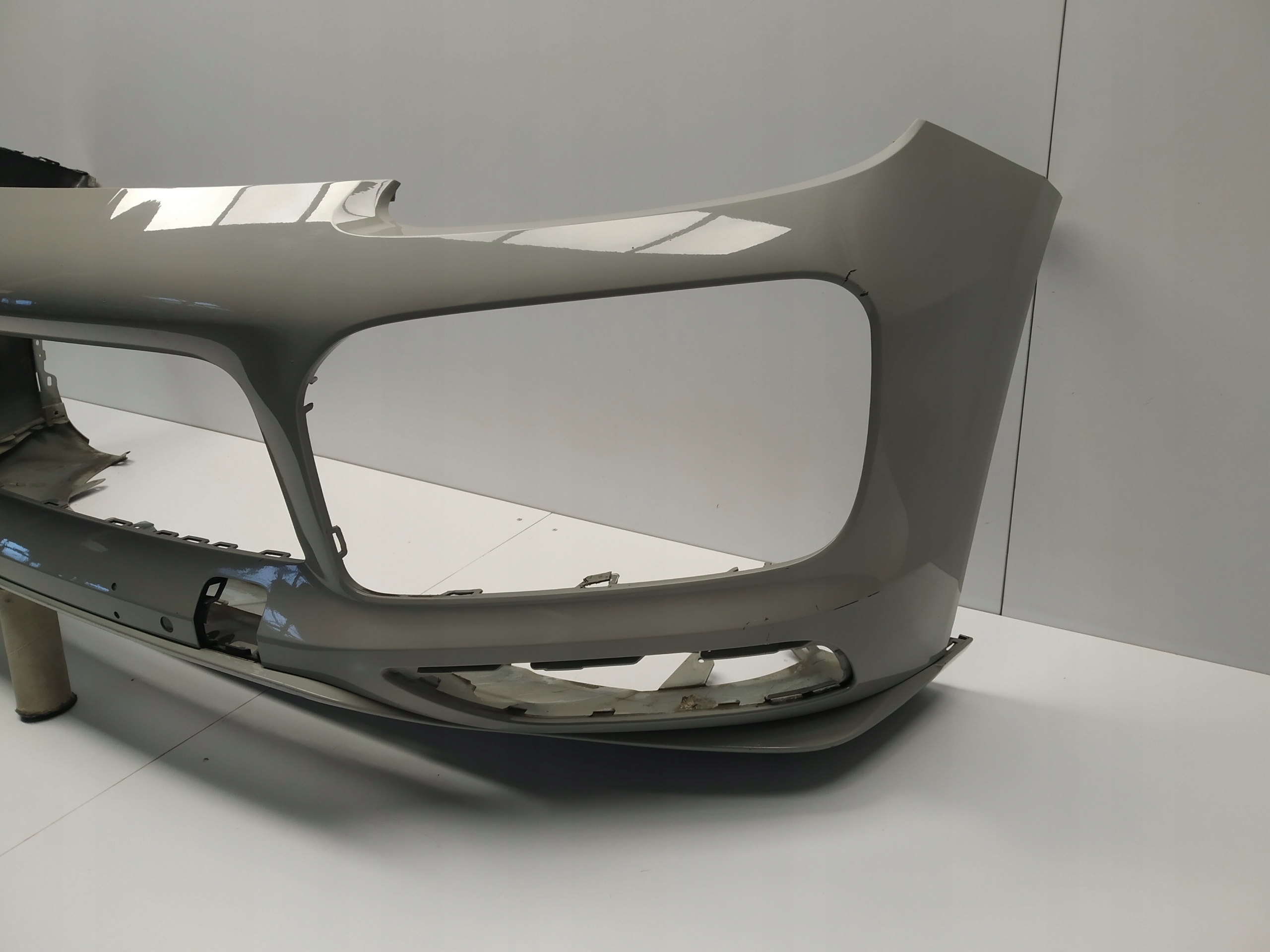2017r --- Porsche Cayenne III GTS bumper hokej front original grey turbo