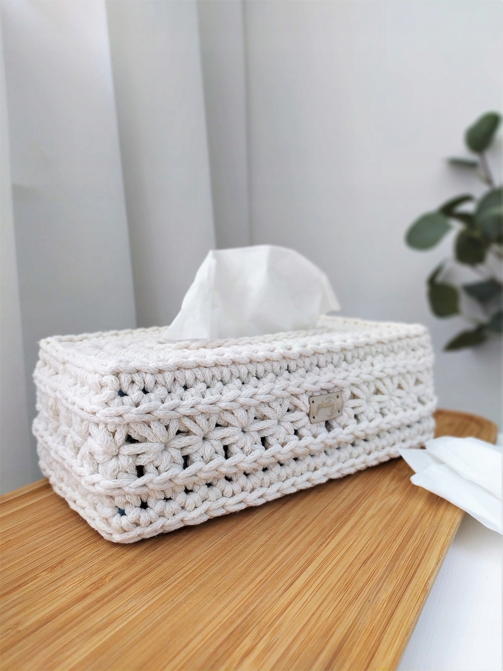 Krabička Na Ubrousky bavlněný, potah se vzorem