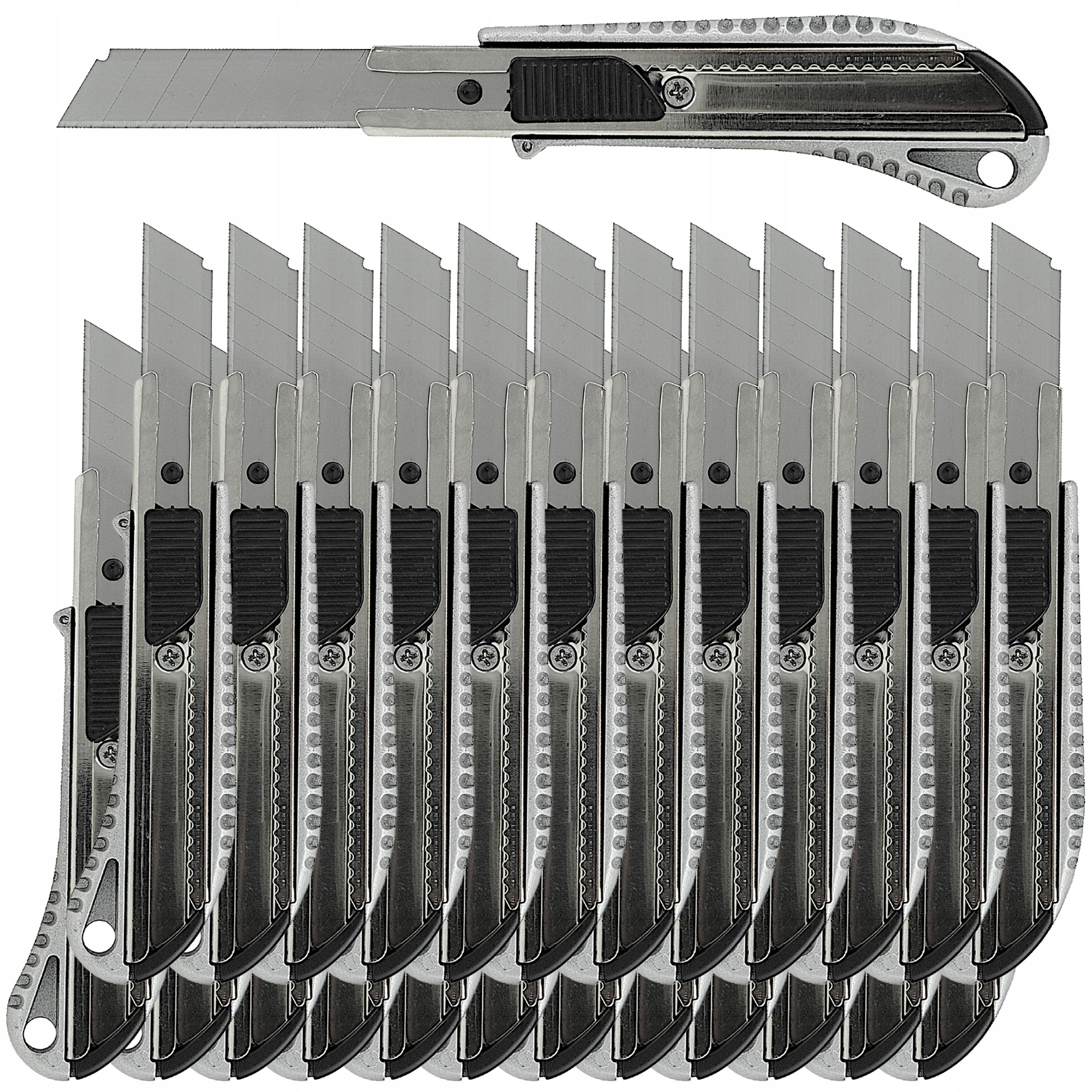 Nůž Na Tapety S Odlamovacím Ostřím 18 MM, Čalounění, Kovové Tělo 25 Ks