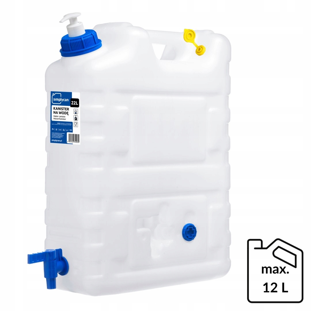 PRZENOŚNA UMYWALKA TURYSTYCZNA POJEMNIK NA WODĘ Z DOZOWNIKIEM 20L Stan opakowania oryginalne