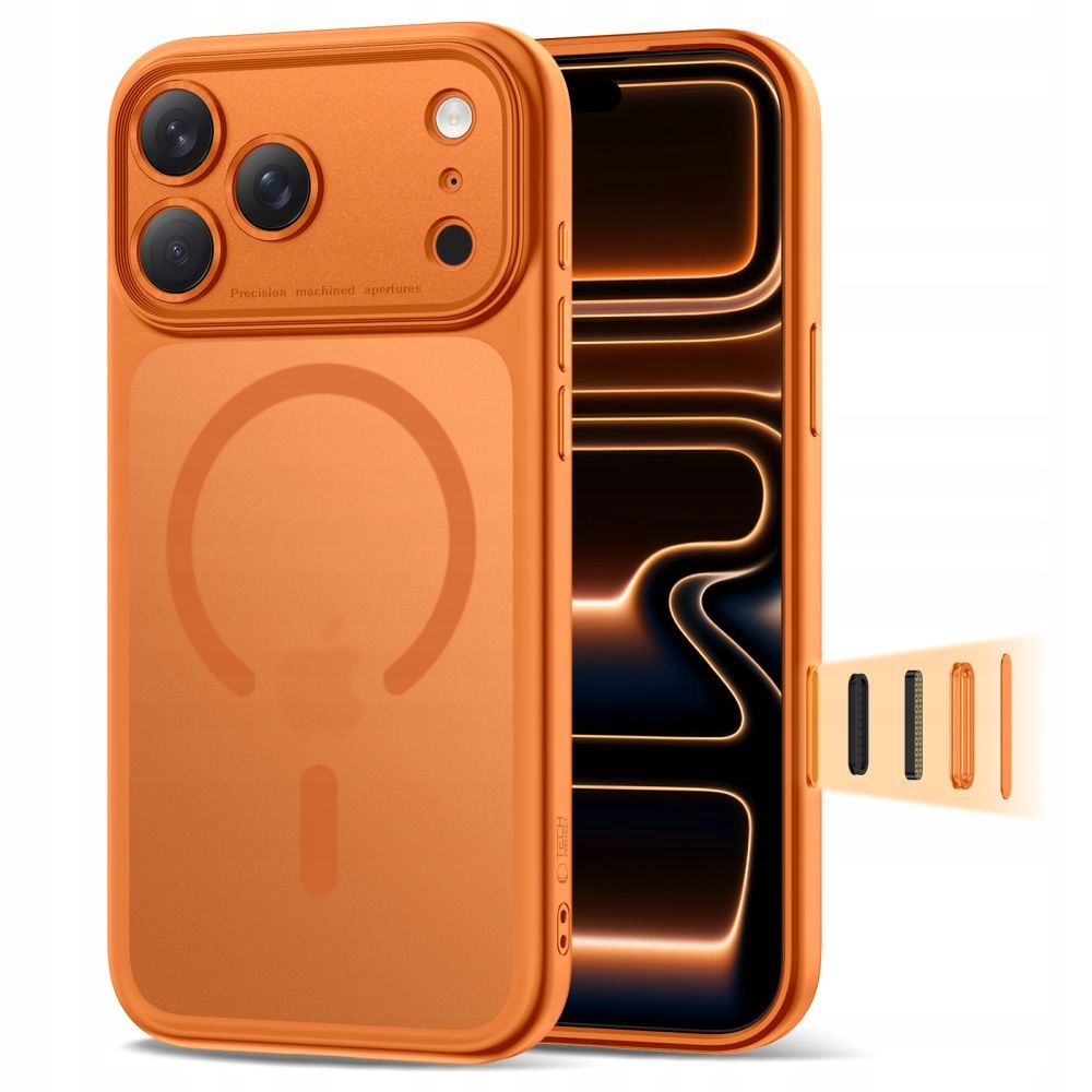 Etui do iPhone 17 Pro Tech-Protect MagPeak MagSafe Matte pomarańczowe