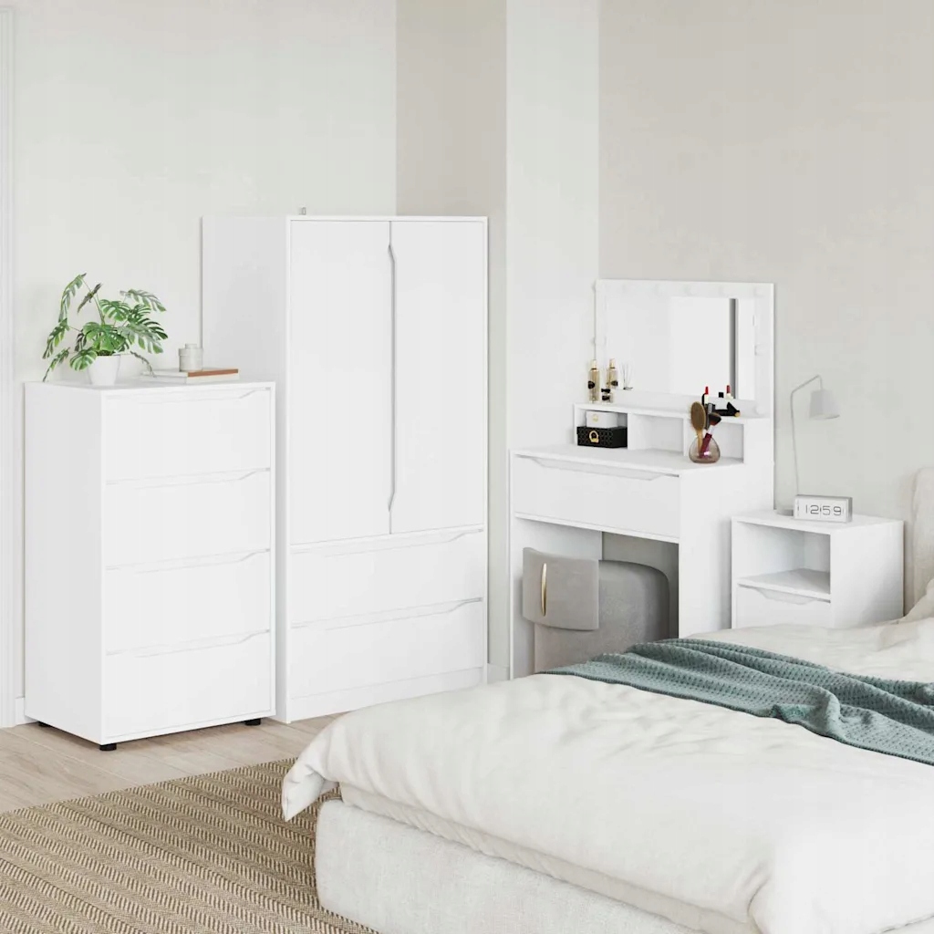 vidaXL Úložné skříně 2 pcs Bílá 60 x 48 x 105 cm kompozitní dřevo