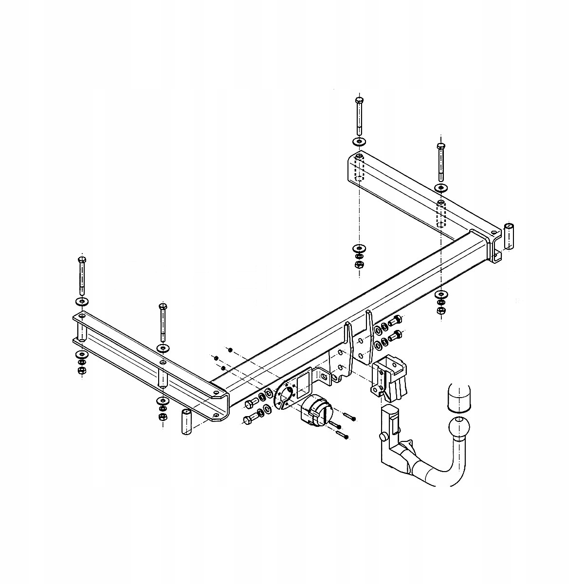 Hak holowniczy Wypinany do Audi A5 8T Coupe 07-15 MODUŁ 13 PIN GRATIS Nowy Producent Steinhof