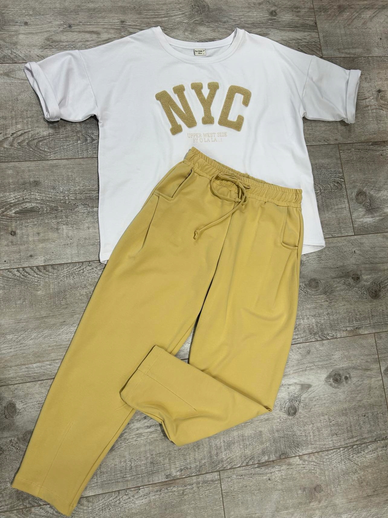 By O La La! Tričko Nyc Bílá/žlutá