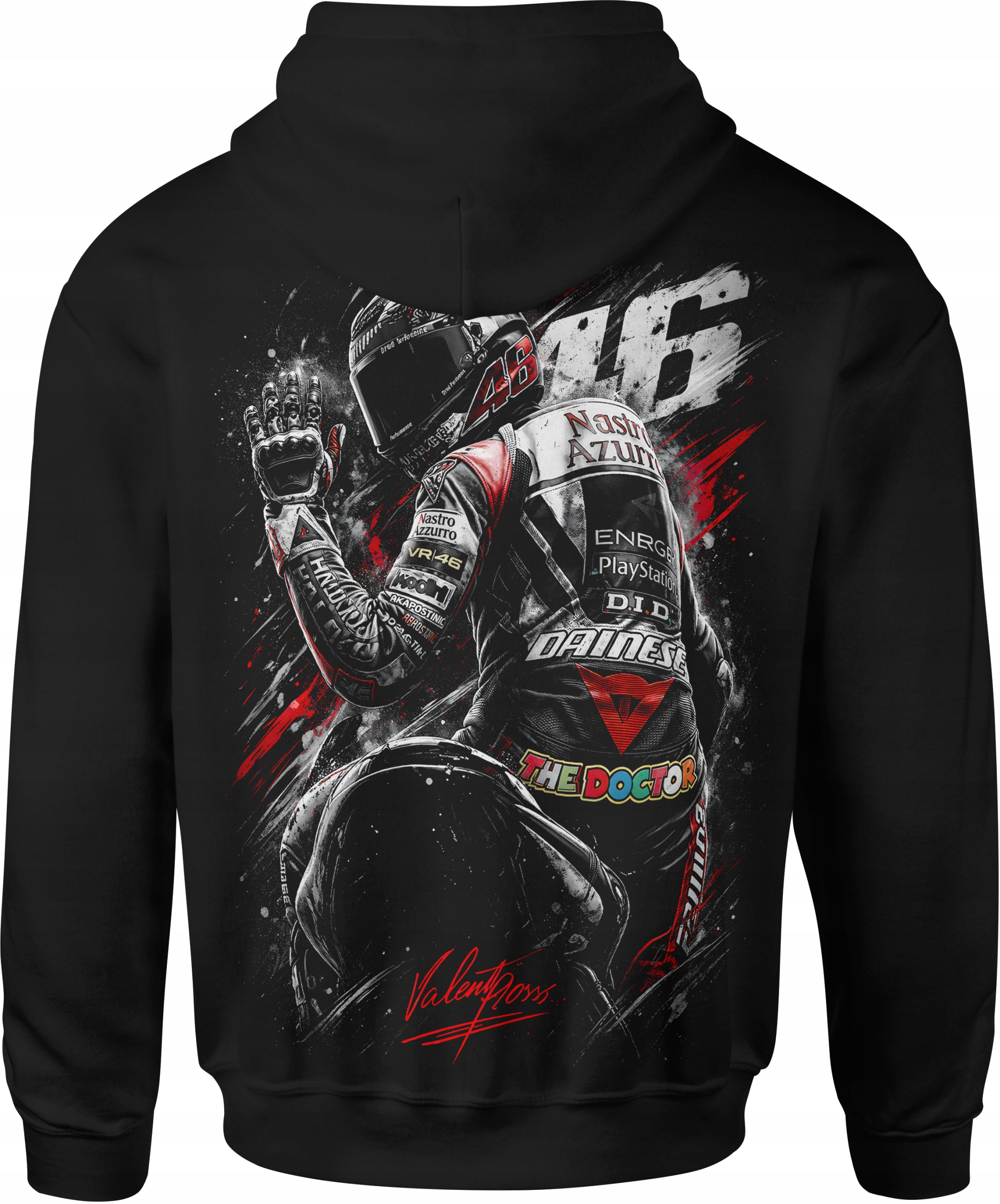 Bluza Motocyklowa Dla Motocyklisty Na Plecach Nadruk Z Tyłu XL