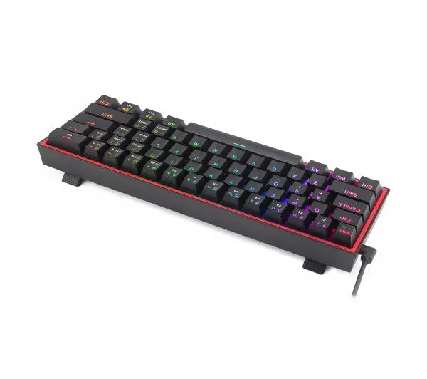Klawiatura mechaniczna Redragon K617 Fizz RGB Red Box Switch Czarna Interfejs Bluetooth USB