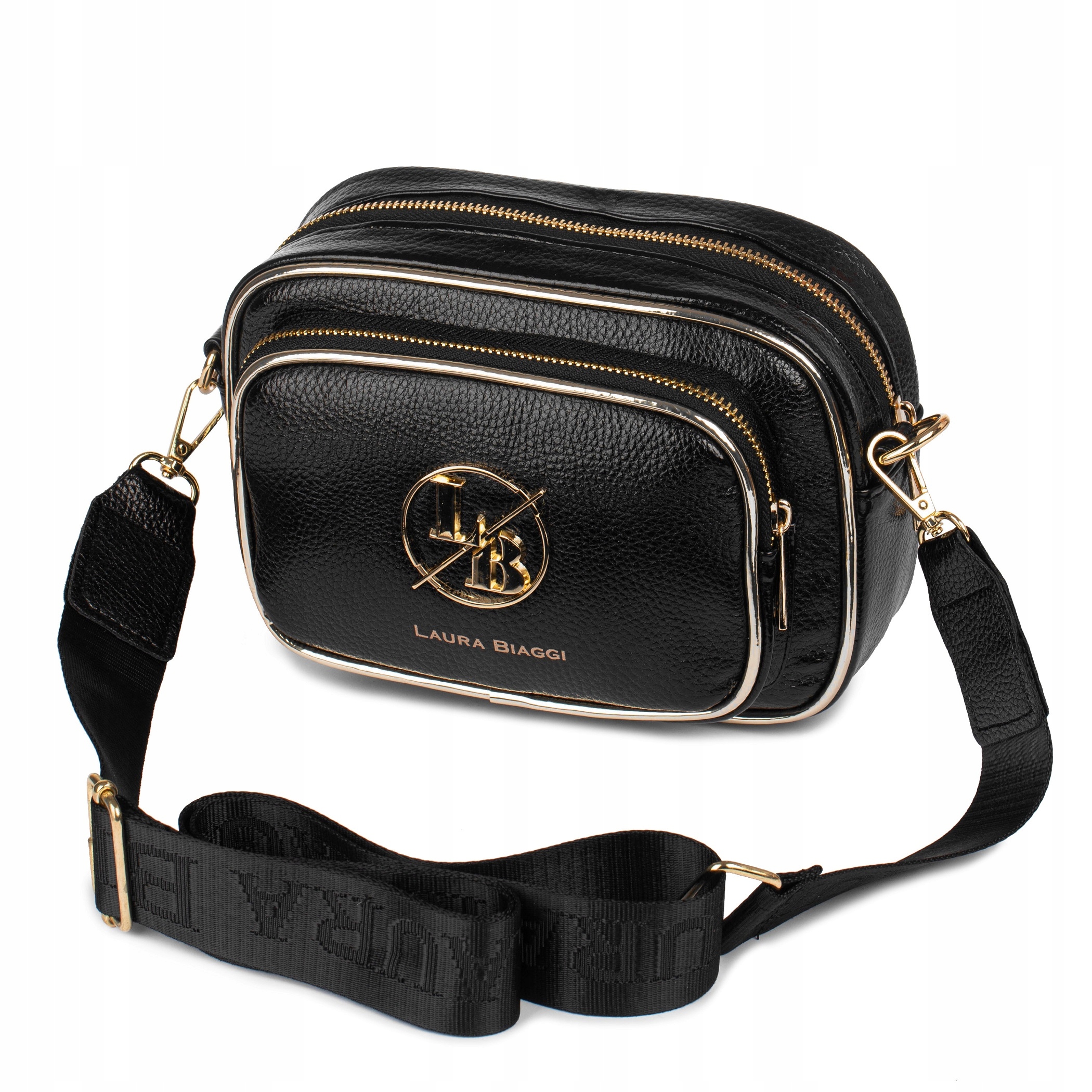 LISTONOSZKA LAURA BAGGI POLSKA TOREBKA CZARNA LOGO