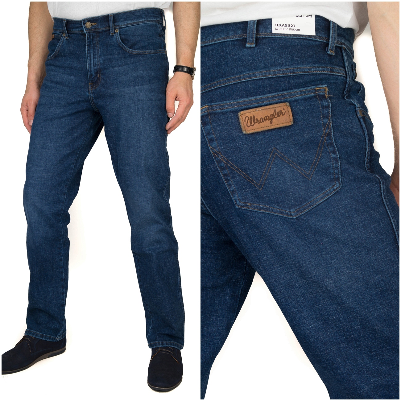 

Wrangler Texas Męskie Spodnie Jeansowe W36 L30