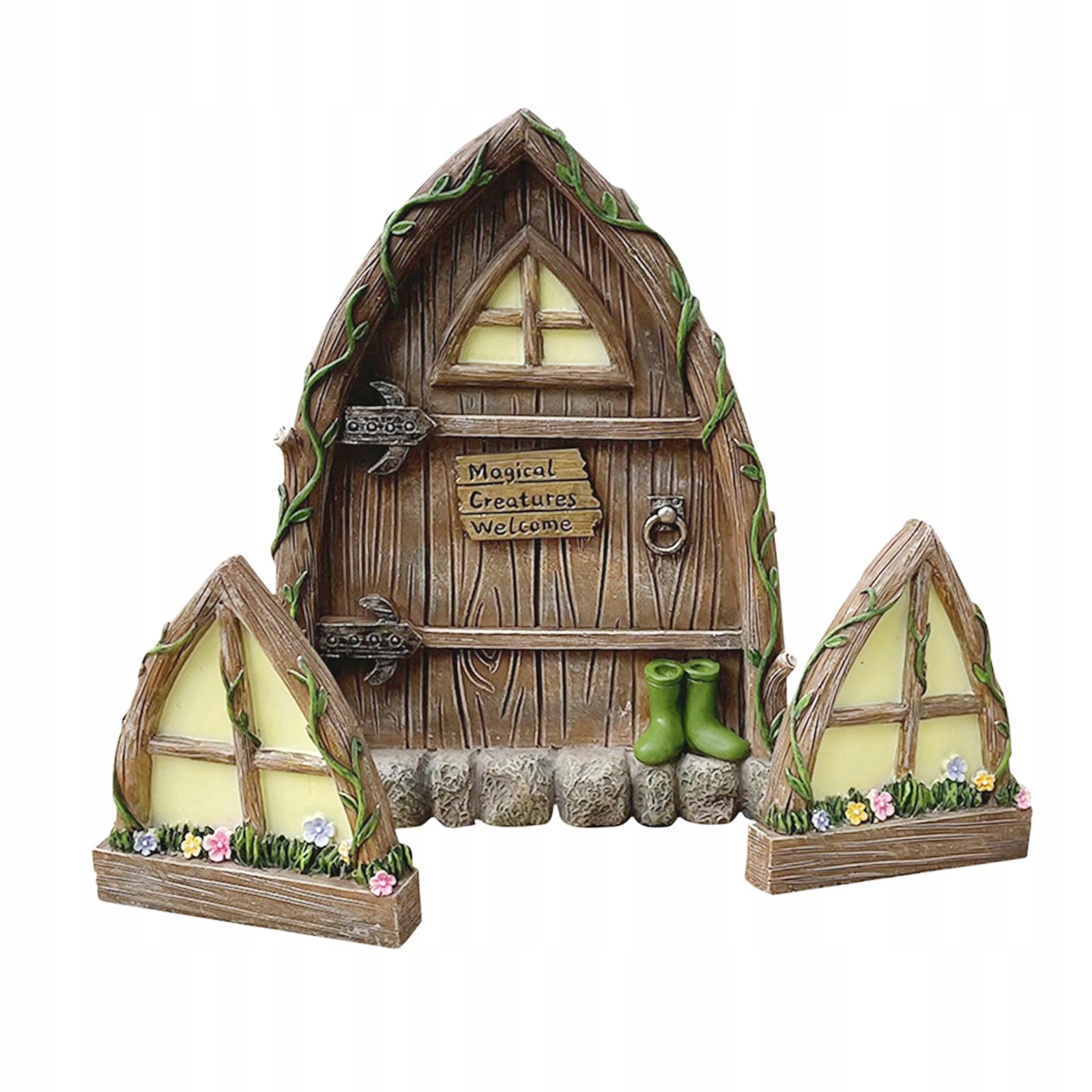 

Drzwi ogrodowe z żywicy Mini Gnome Miniaturowa wróżka