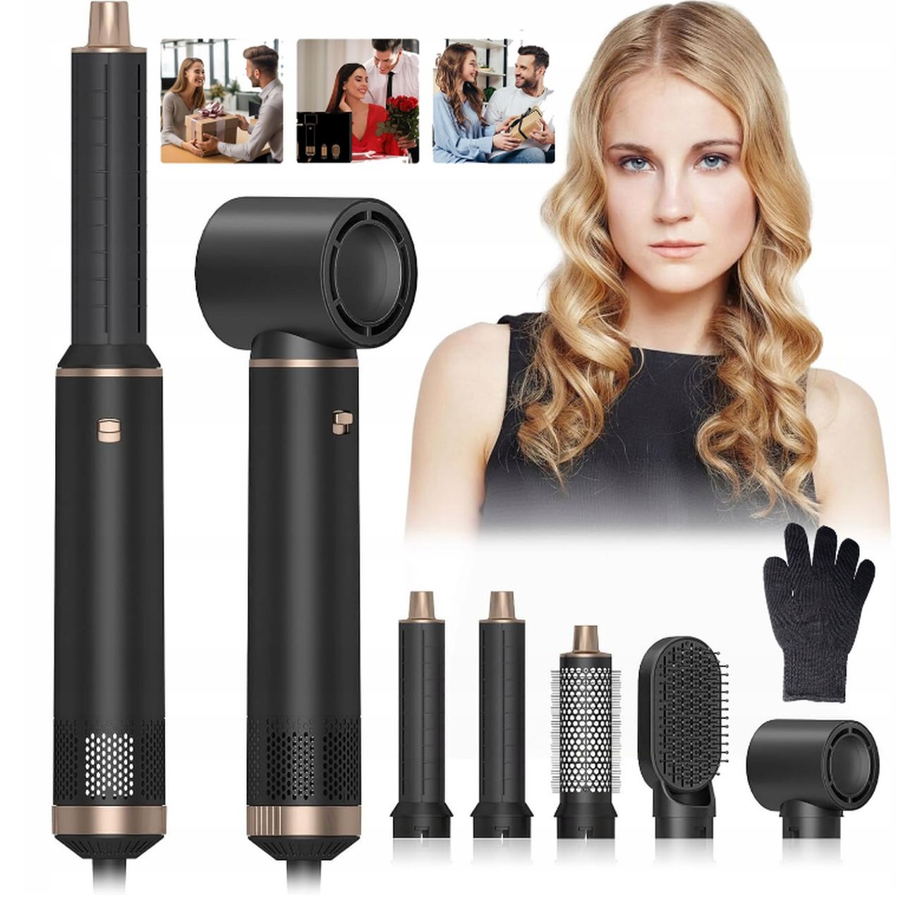 Suszarka, Lokówka 5w1 z jonami ujemnym, do stylizacji włosów