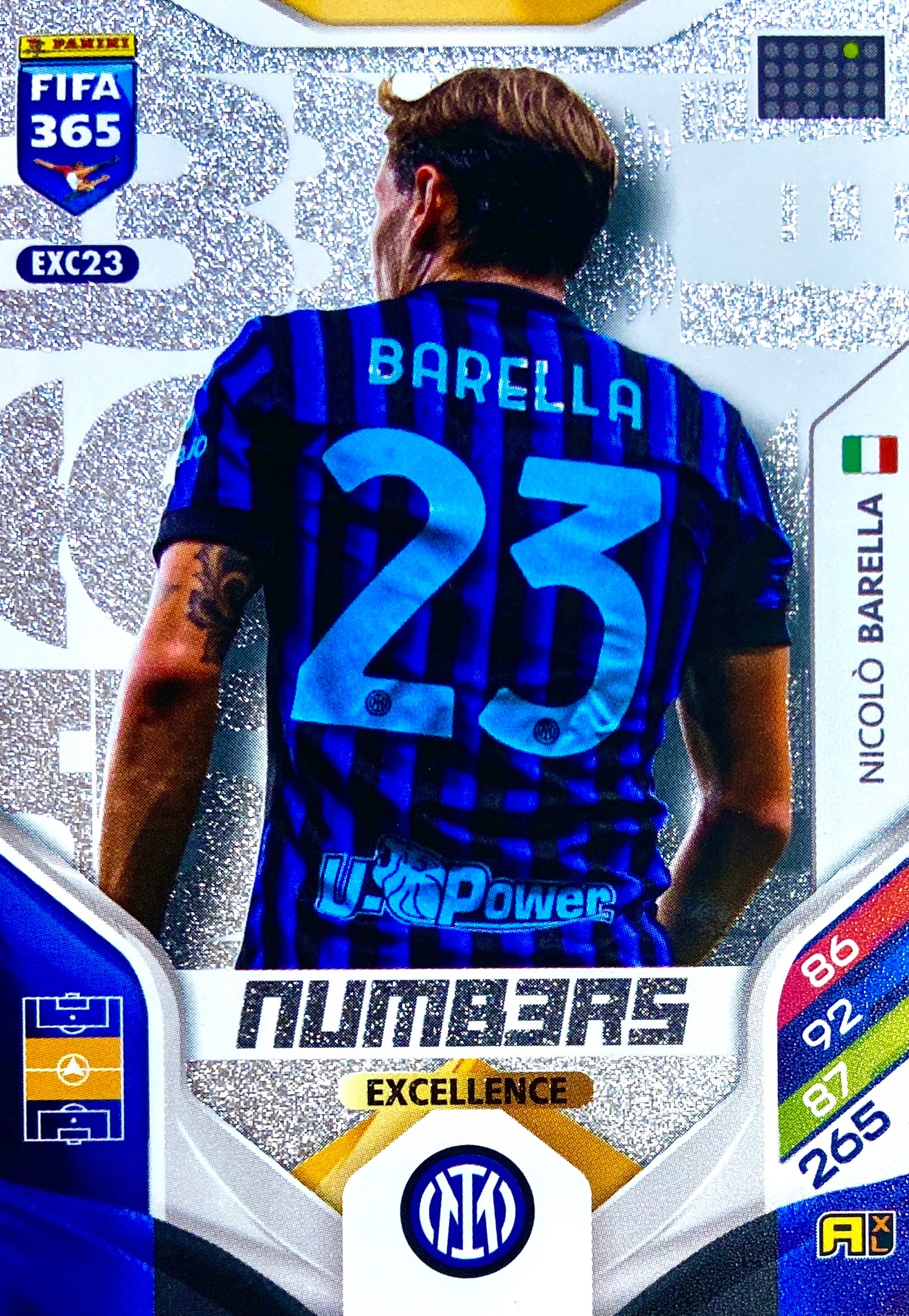 Panini Fifa 365 2026 Excellence EXC23 Numbers Nicolo Barella Inter Mediolan