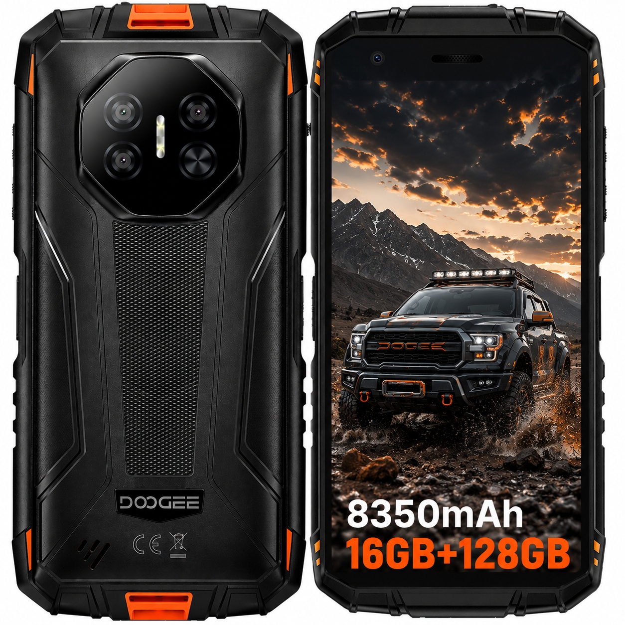 Odolný chytrý telefon vojenský Doogee FIRE3PRO 16GB+128GB NFC/IP69K/Android