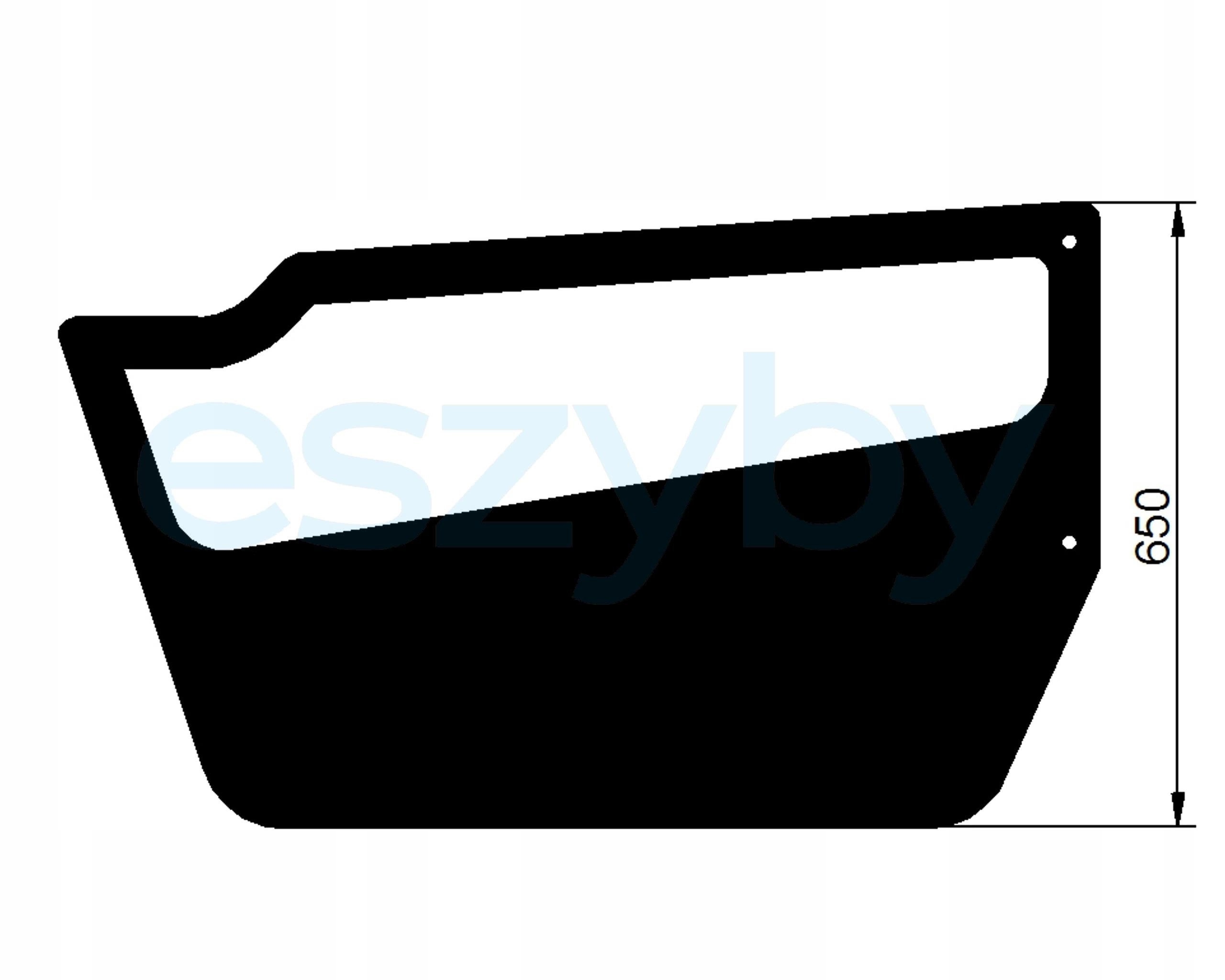 sklo nakladač Massey Ferguson Bobcat spodní dveře