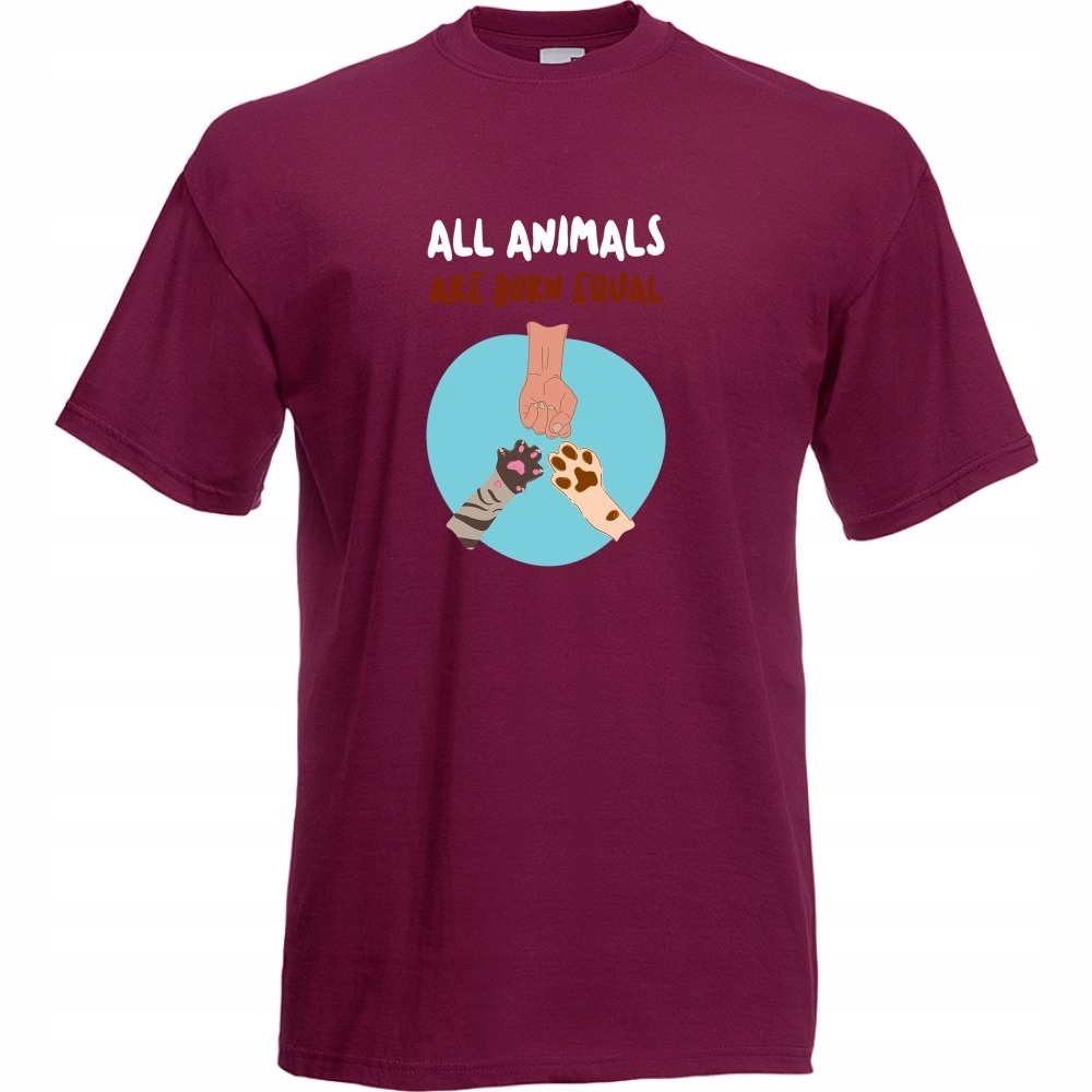 

Koszulka all animals are born equal XXL burgund