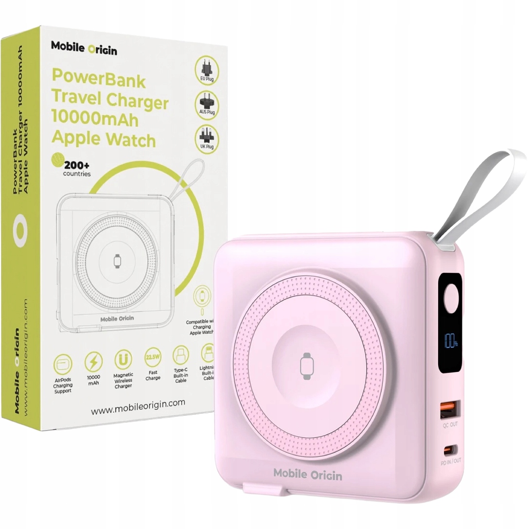 Powerbanka pro nabíjení cestovní Usb-c adaptér Us Uk Aus Mobile Origin 22.5W