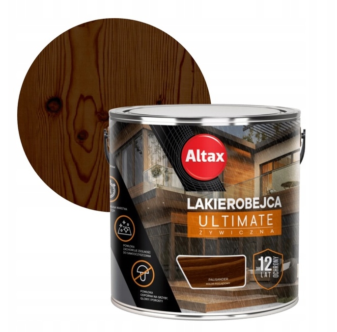 Altax Lakierobejca Żywiczna Ultimate 12 Lat Do Drewna Palisander 2.5L Extra