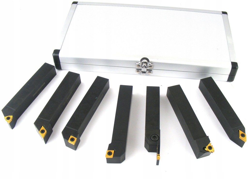 ZESTAW NOŻY TOKARSKICH OPRAWKOWYCH 20x20 +7 PŁYTEK Marka inny