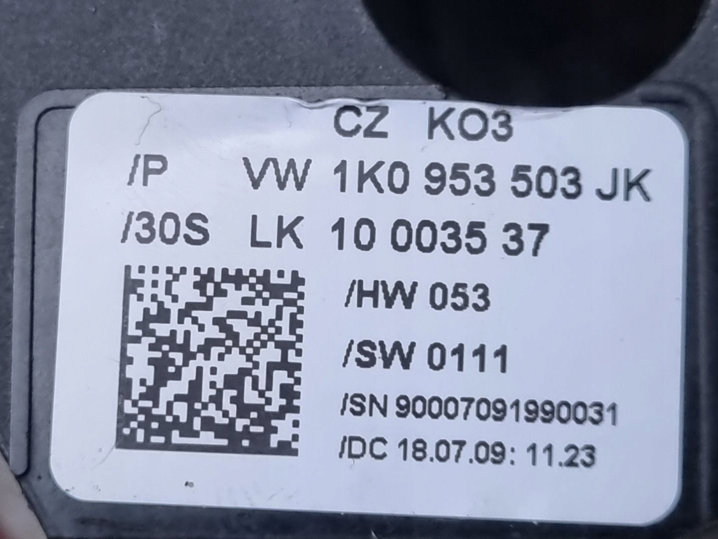 DEVIO LUCI TERGICRISTALLO TERGI Volkswagen Golf 6 2009 1K0953503JK