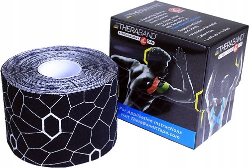 

Taśma Kinesiology Theraband 5CM X 5M Czarna Taping