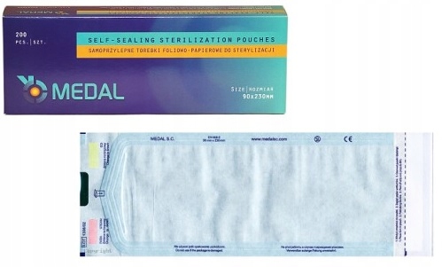 

Torebki do sterylizacji w autoklawie 9x23Cm 200szt
