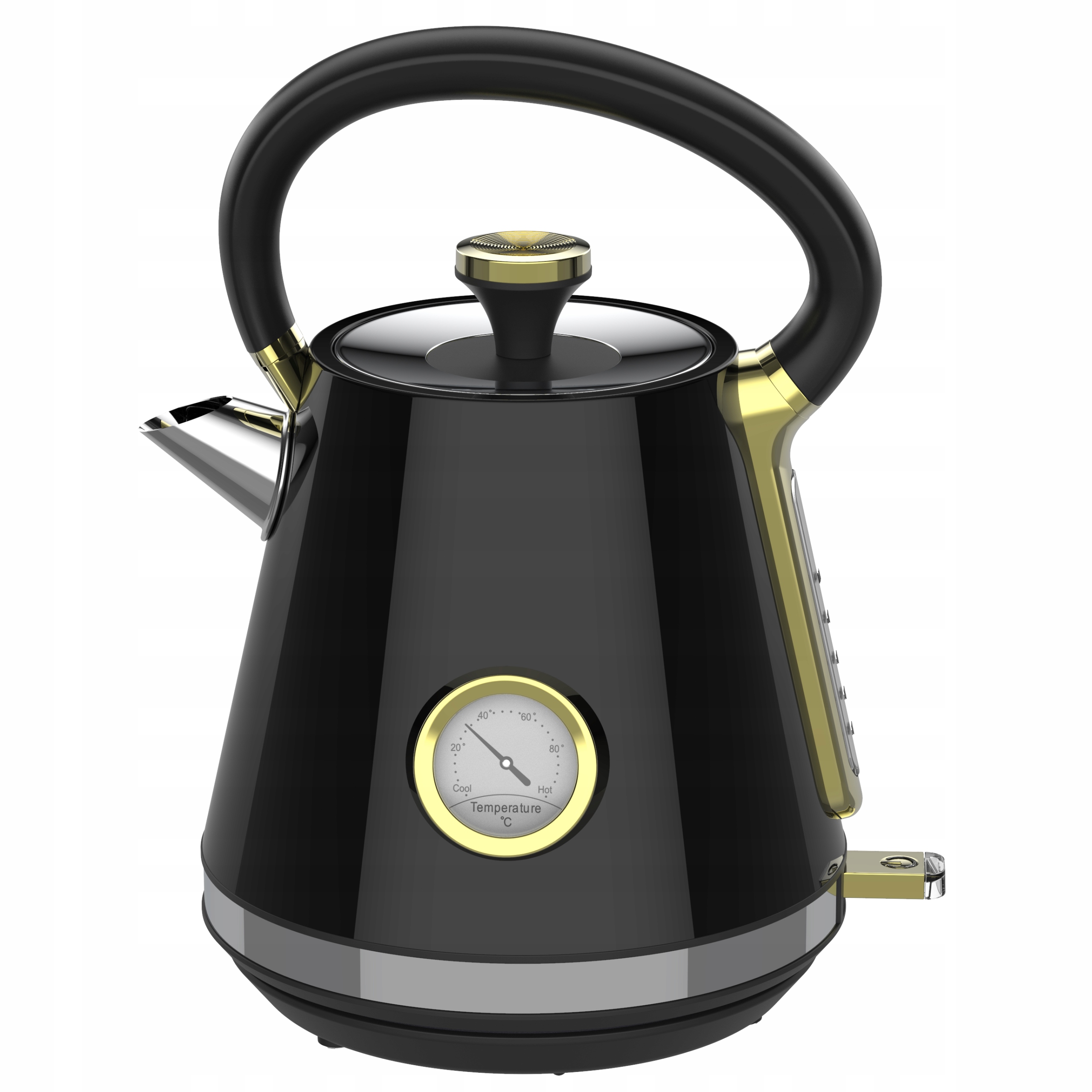 Czajnik Gotie GCS-400 Retro Bezprzewodowy Termometr Czarny 2200 W Filtr