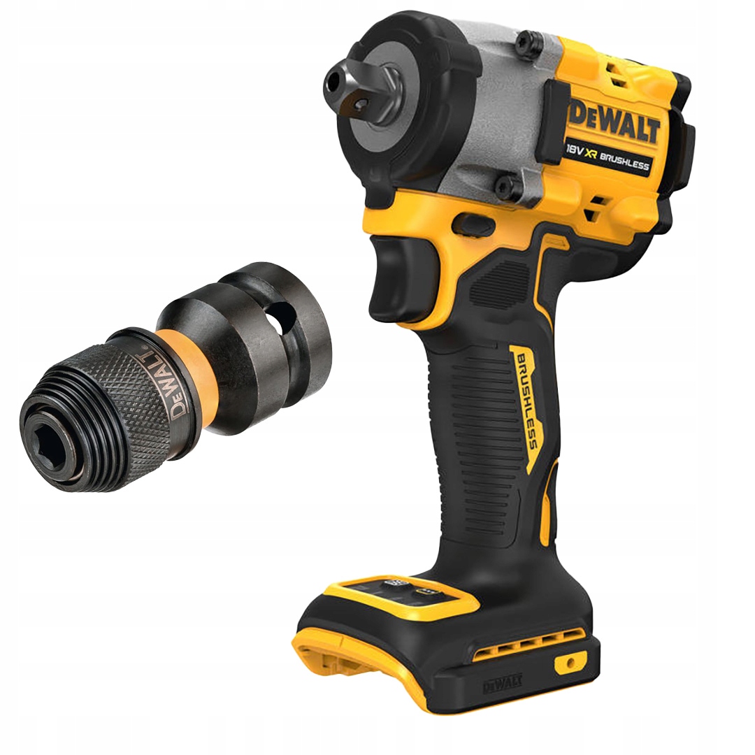Rázový uťahovák DeWALT DCF922N 18V 406Nm 1/2'' adaptér DT7508