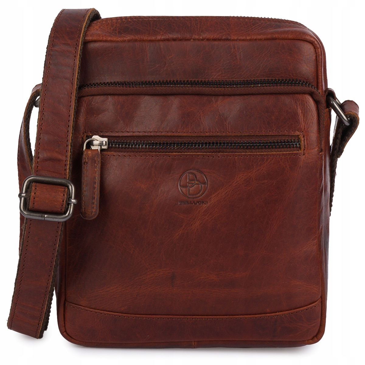 Prostorná pánská kožená taška Bellugio hnědá malá