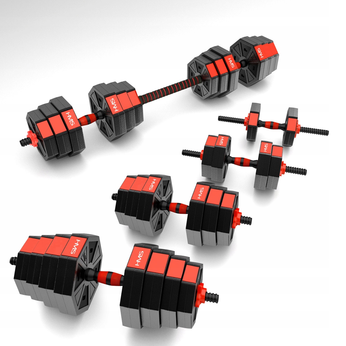 HANTLE REGULOWANE SZTANGA 30 KG HMS SGK30 Cechy dodatkowe antypoślizgowy uchwyt zaciski w zestawie