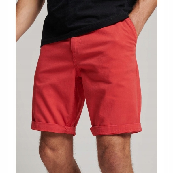 Superdry Červené Kraťasy Se Zipem (34)