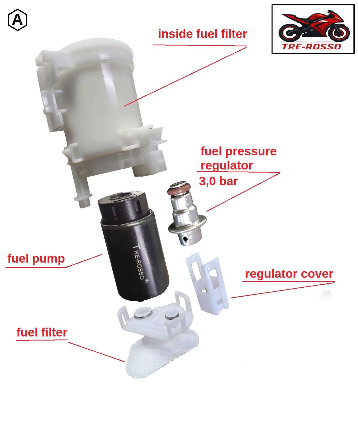 Yamaha Xvs 1300 Midnight V-Star Stryker 07-17 Palivová Pumpa regulátor filtru