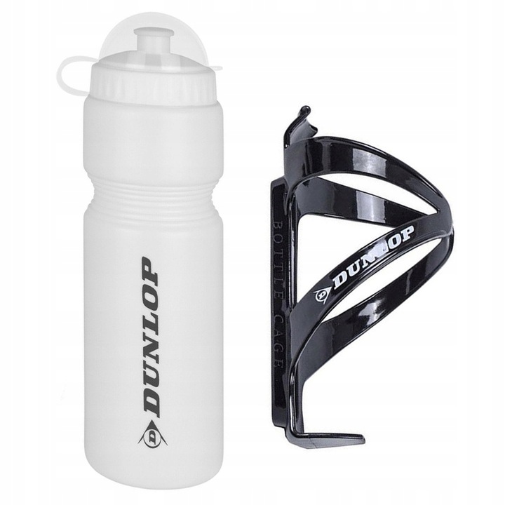 BIDON ROWEROWY DUNLOP Z KOSZYKIEM 750ML BIAŁY MTB TREKKING CROSS BMX Pojemność 750 ml
