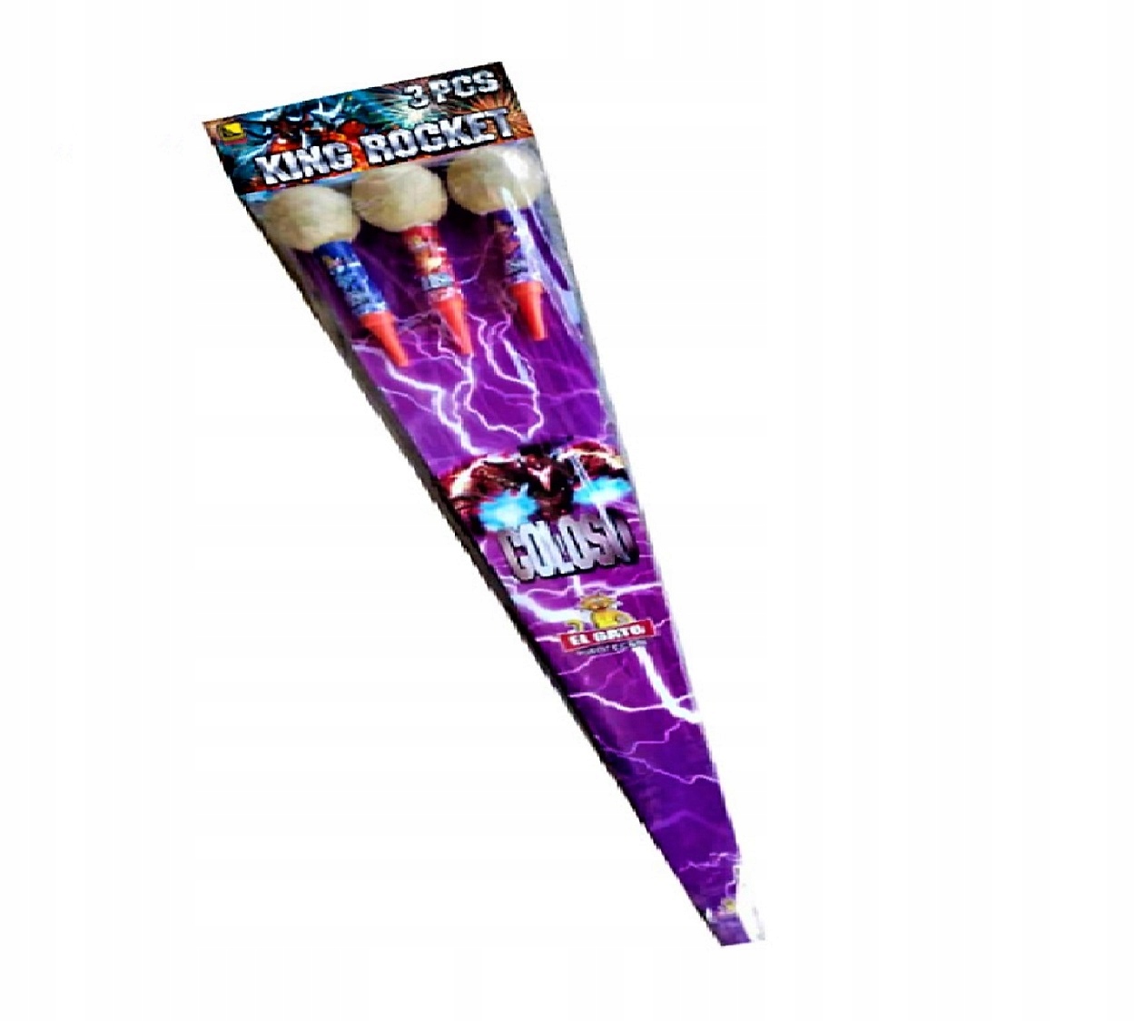 

King Rocket 3 duże rakiety na patyku 4 cale