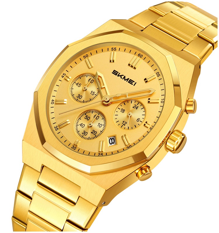 Pánské hodinky Skmei skm.126821e.mn ocelový náramek chronograf datumovka
